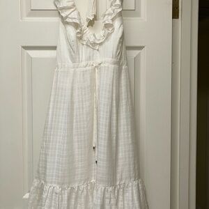 Lilly Pulitzer Cream Backless Ruffle Dress